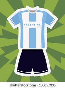 abstract argentina football jersey