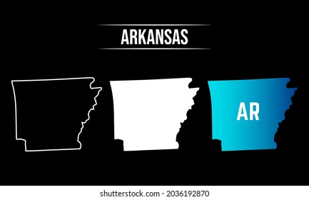 Abstract Arkansas State Map Design
