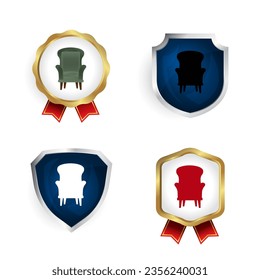 Abstract Armchair Badge and Label Collection, can be used for business designs, presentation designs or any suitable designs.
