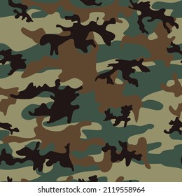 Abstract army camouflage pattern, stylish seamless military background, trendy fashion design