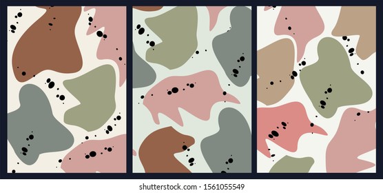 Abstract army card and postcard