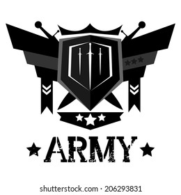 Abstract army emblem design