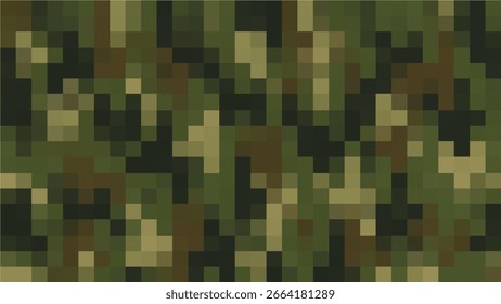 Ilustración vectorial de fondo de patrón de camuflaje pixelado del ejército Abstractas