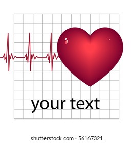 An abstract arrangement with the heart, cardiac.Vector.
