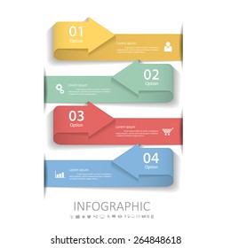 Abstract arrow 4 steps Vector eps10.