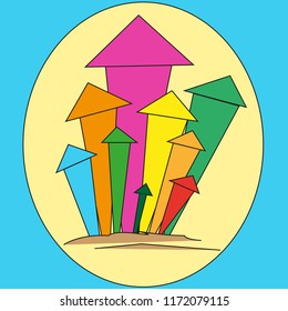 abstract arrow background design for business, contest, logo, banner and etc.
