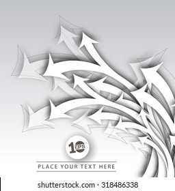 Abstract Arrow background element vector design.
