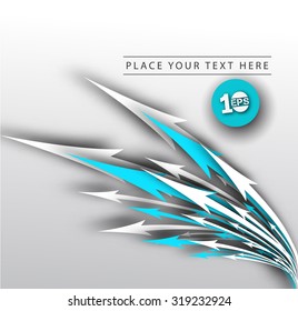Abstract Arrow background element vector design.
