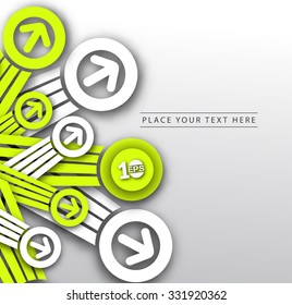 Abstract Arrow background element vector design.