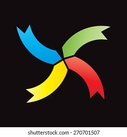 Abstract arrow background. Logo design. Stock vector illustration light-box 






