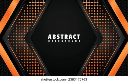 Fondo de flecha abstracta con diseño de efecto de luz naranja
