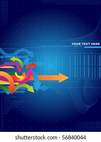 Abstract arrow background with place for your text