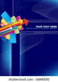 Abstract arrow background with place for your text