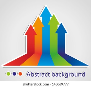 Abstract arrow background, symbolizing growth. Vector illustration.