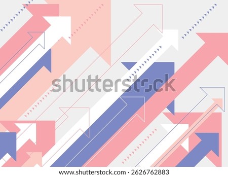 Abstract Arrow Background Symbolizing Growth and Progress – Pastel Colored Upward Arrows Pattern