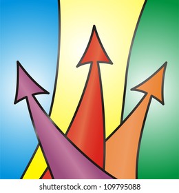 Abstract Arrow Background. Vector illustration.