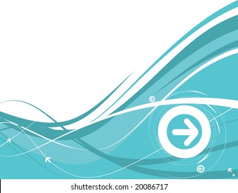 abstract arrow background with white wave line.