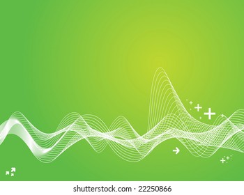 abstract arrow background with white wave line.
