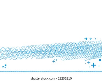 abstract arrow background with white wave line.