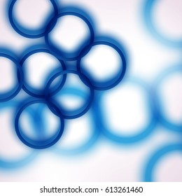Abstract arrow from blue circles