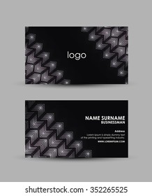 Abstract Arrow - Business card vector design template.  