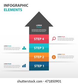 Abstract arrow business Infographics elements, presentation template flat design vector illustration for web design