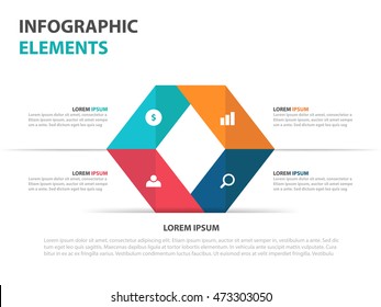 Abstract arrow business Infographics elements, presentation template flat design vector illustration for web design marketing advertising