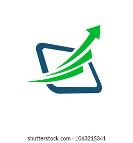 Abstract Arrow Up Business Logo