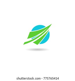 abstract arrow business logo
