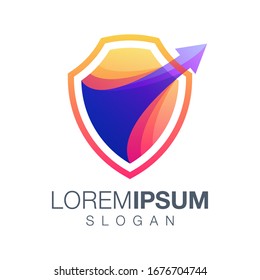 abstract arrow colorful logo design