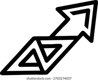Abstract arrow design symbolizing growth and progress with a modern aesthetic design concept