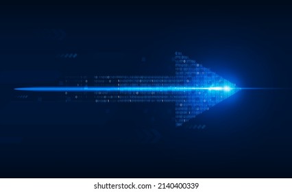 Abstract arrow digital speed Light out technology background Hitech communication concept innovation background,  vector design