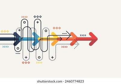 Abstract arrow direction. Business investment to success. financial data graph strategy. Technology background. High speed.