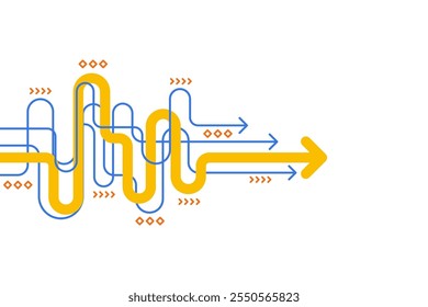 Abstract arrow direction. Business investment to success. financial data graph strategy. Technology background. High speed.