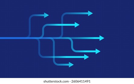Abstract arrow direction. Business investment to success. financial data graph strategy. Technology background. High speed.