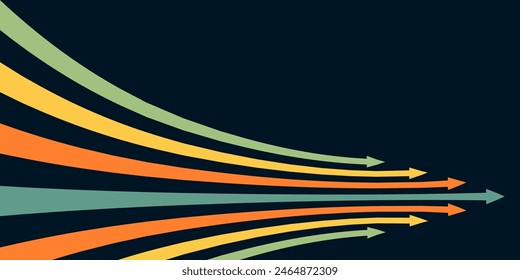 Ilustración de dirección de flecha Abstractas diseño plano copia espacio negocio líder concepto de velocidad