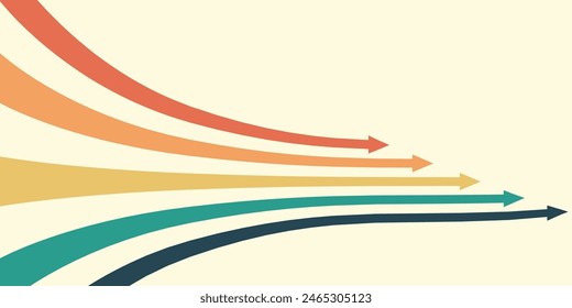 Abstract arrow direction illustration flat design copy space business leader speed concept