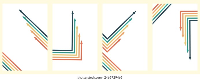 Abstract arrow direction illustration flat design copy space business leader speed concept