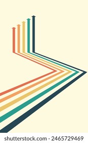 Abstract arrow direction illustration flat design copy space business leader speed concept