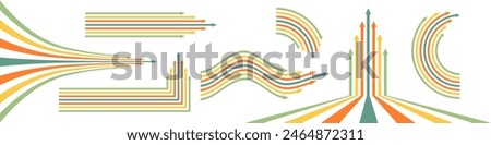 Abstract arrow direction illustration flat design copy space business leader speed concept