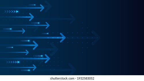 Abstract arrow direction. Technology background