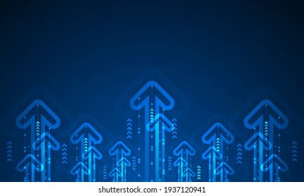 Abstract arrow direction. Technology background