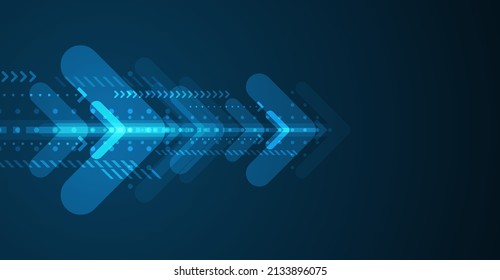 Dirección de flecha abstracta. Fondo de tecnología