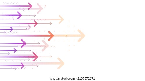 Abstract arrow direction. Technology background