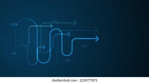 Abstract arrow direction. Technology background