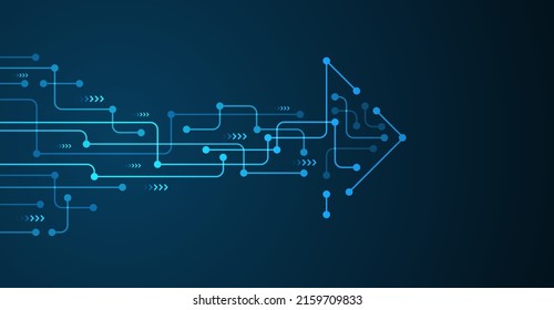 Abstract arrow direction. Technology background 