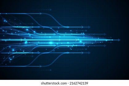 Abstract arrow direction. Technology background