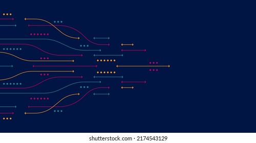 Abstract arrow direction. Technology background 