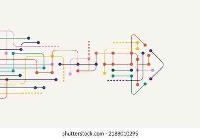 Abstract arrow direction. Technology background. High speed. Hi-tech