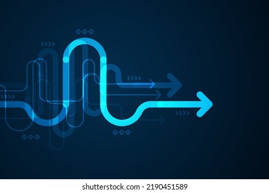 Abstract arrow direction. Technology background. High speed. Hi-tech